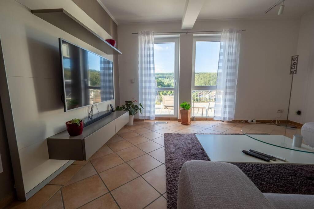 Wohnung Mit Talblick, Ladestation E-Auto Siegen Exterior foto